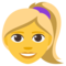 Blond-Haired Woman emoji on Emojione